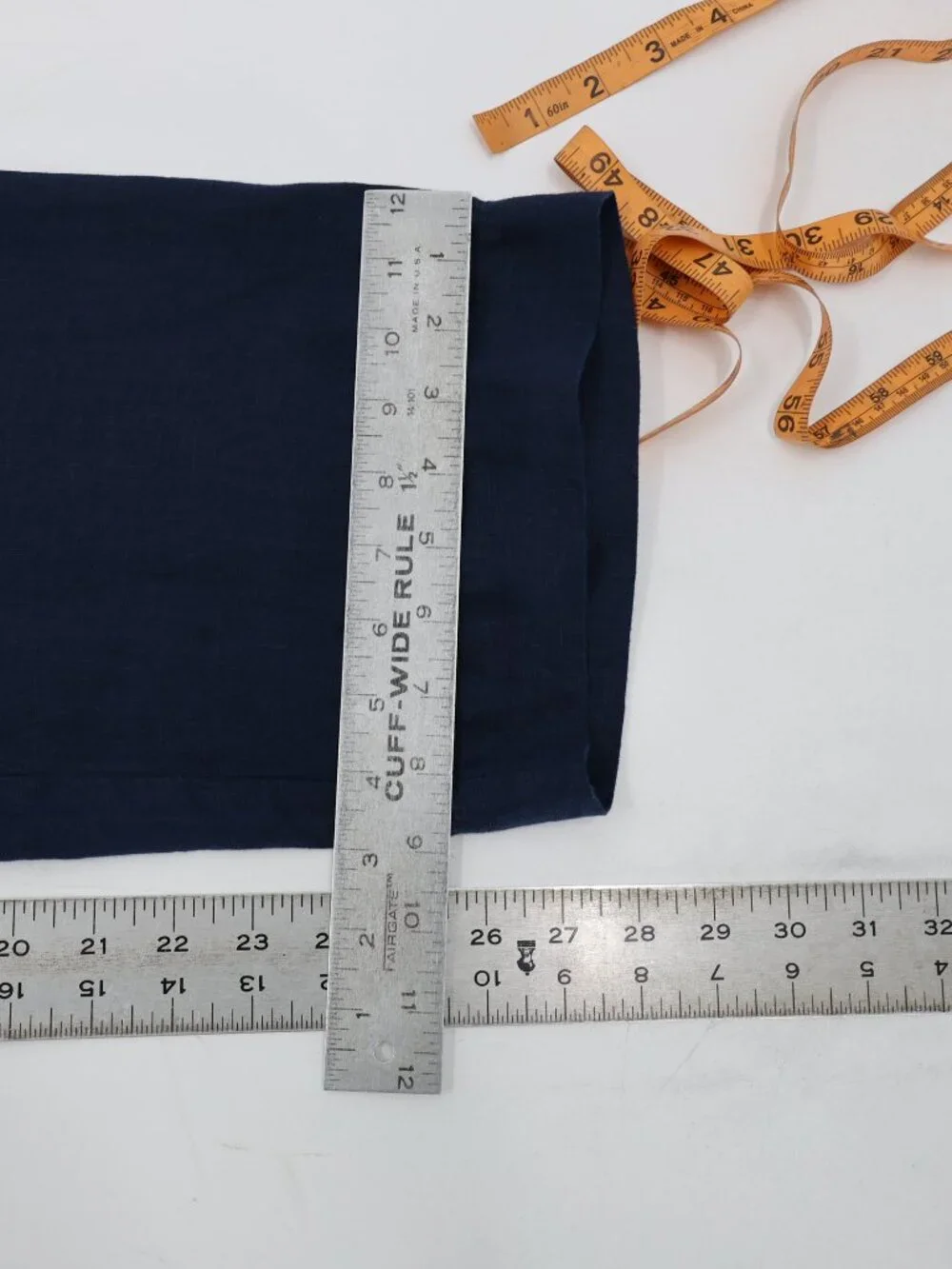 Quince Pants Womens 4 European linen Wide Leg High Rise Flat Front Pockets Blue